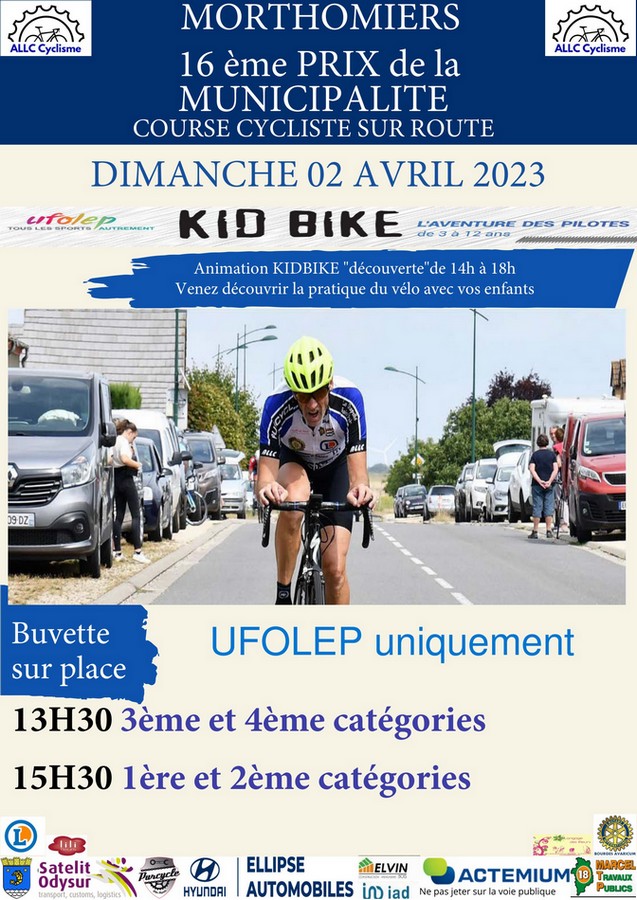 Course de Morthomiers le Dimanche 2 Avril 2023